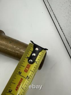 Rare Antique Fire Hose Nozzle Elkhart Brass MFG Company Embossed Elk Heart c1917