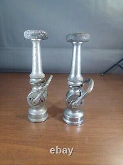 Rare COLT Antique Brass Fire Truck Nozzle 9¼ Tall Lot Of 2