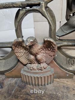 Rare Elkhart Brass Fire Engine Hose Control With Eagle