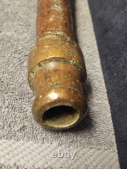 Rare Find Railroad Firemen's 31 Long Brass Water Hose Nozzle Fire