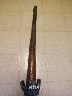 Rare Find Railroad Firemen's 31 Long Brass Water Hose Nozzle Fire