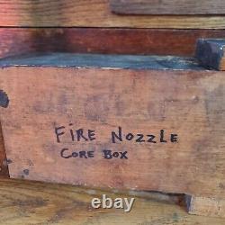 Rare Fire Nozzle Core Box Wooden Mold & Sandcast Nozzle Mold Collectible