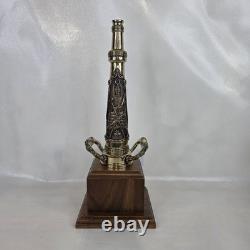 Rare Firefighter Playpipe Fire Hose Nozzle Solid Bronze Award Trophy No Plaque