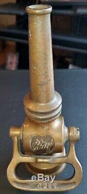Rare Vintage Elkhart Brass MFG. CO Chief Fire Hose Nozzle. Very Fast Shipping