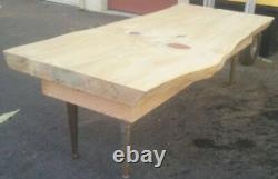 Reclaimed Wood Coffe Table (live edge pine) Firehose Nozzle Legs / Fireman