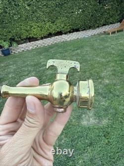 Restored Antique Magic Brass Fire Nozzle Pat Date 1897 Rare Beauty. Z9