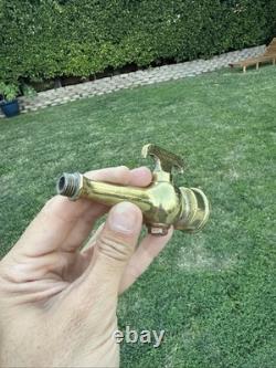 Restored Antique Magic Brass Fire Nozzle Pat Date 1897 Rare Beauty. Z9