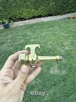 Restored Antique Magic Brass Fire Nozzle Pat Date 1897 Rare Beauty. Z9