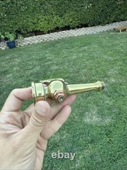 Restored Antique Magic Brass Fire Nozzle Pat Date 1897 Rare Beauty. Z9