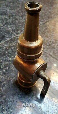 Rival solid Brass Fire Nozzle 6.5 made in France on / off lever