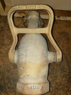 Rockwood Waterfog Fire Hose Nozzle 2-1/2 salvage surplus BRONZE