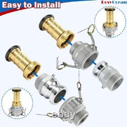 RosyOcean Heavey Duty 2 NPSH Brass Fire Hose Nozzle with 2 x 2 Inch Aluminum