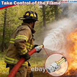 RosyOcean Heavey Duty 2 NPSH Brass Fire Hose Nozzle with 2 x 2 Inch Aluminum