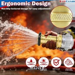 RosyOcean Heavey Duty 2 NPSH Brass Fire Hose Nozzle with 2 x 2 Inch Aluminum