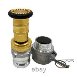 SAFBY Fire Hose Nozzle NPSH/NPT Thermoplastic 2 inch brass set, Brass