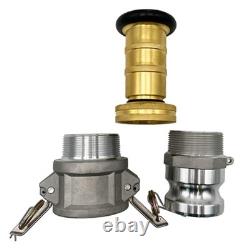 SAFBY Fire Hose Nozzle NPSH/NPT Thermoplastic 2 inch brass set, Brass