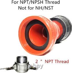 SAFBY Fire Hose Nozzle Thermoplastic Fire Equipment Spray Jet Fog (2 NPSH/NPT)