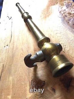 SOLID BRASS 19th CENTURY SUPERB STYLE HIGH PRESSURE FIRE NOZZLE