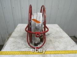 Sales Inc. Vintage Swing Type Fire Hose Storage Reel With75' Hose & Brass Nozzle