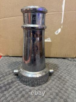 Samuel Eastman Co. Mfrs. Concord N. H Chrome Brass 1 3/4 In Fire Nozzle