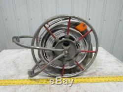 Seco Vintage Swing Type Fire Hose Storage Reel With75' Hose & Brass Nozzle