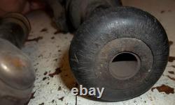 Set Of 2 Elkhart Brass Mfg Cheif Fire Hose Nozzle With Handle Antique (842)