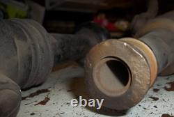 Set Of 2 Elkhart Brass Mfg Cheif Fire Hose Nozzle With Handle Antique (842)