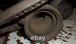 Set Of 2 Elkhart Brass Mfg Cheif Fire Hose Nozzle With Handle Antique (842)