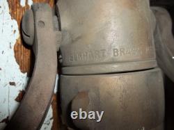 Set Of 2 Elkhart Brass Mfg Cheif Fire Hose Nozzle With Handle Antique (842)