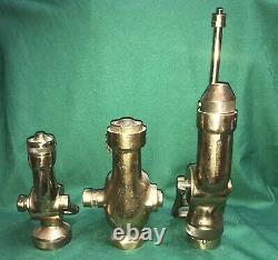 Set of 3 Vintage Navy Type Fire Department Fire Fighting Nozzles