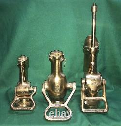 Set of 3 Vintage Navy Type Fire Department Fire Fighting Nozzles