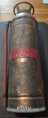 Solid Brass/copper Kontrol 2.5 Gal Fire Extinguisher Vintage