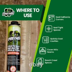 Sprayman Spray Foam Insulation Kit Closed Cell Expanding Fire Rated 720 BdFt 36P