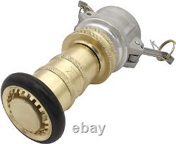 Springspray 2 NPSH Aluminum Camlock Fitting Coupling with Brass Fire Hose Nozzl