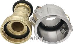 Springspray 2 NPSH Aluminum Camlock Fitting Coupling with Brass Fire Hose Nozzl