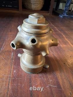 Super Rare Greenberg Bresnan fire hose cellar nozzle Solid Brass? Seen Action
