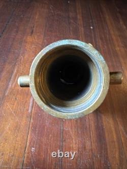 Super Rare Greenberg Bresnan fire hose cellar nozzle Solid Brass? Seen Action