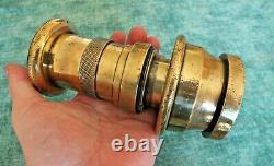 Superb Bronze / Brass Antique Fire Mans Hose Nozzle King George Stamped