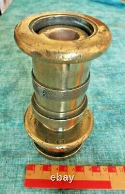 Superb Bronze / Brass Antique Fire Mans Hose Nozzle King George Stamped