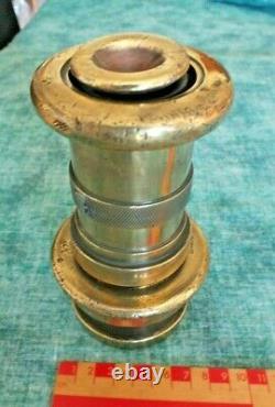 Superb Bronze / Brass Antique Fire Mans Hose Nozzle King George Stamped