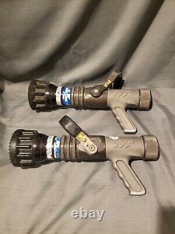 TWO TFT Fire Hose Nozzle Task Force Tip Automatic 50-350 GPM 16 stream fog flus