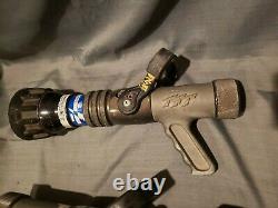 TWO TFT Fire Hose Nozzle Task Force Tip Automatic 50-350 GPM 16 stream fog flus
