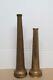 Two Vintage Large Brass Fire Hose Two Part Nozzle 15-1/4, 12 1/8 Tall