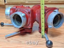 Tork Loc 2582 AKRON Brass Fire Hose Siamese 3 Way Adapter Hydrant Splitter FDNY