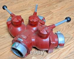 Tork Loc 2582 AKRON Brass Fire Hose Siamese 3 Way Adapter Hydrant Splitter FDNY