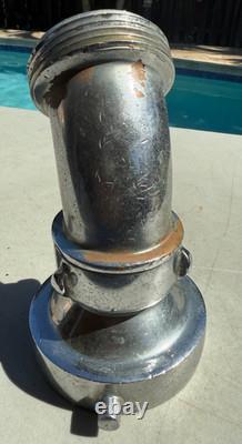 Two Elkhart Brass Fire Hose Connectors/Adapters/Couplers