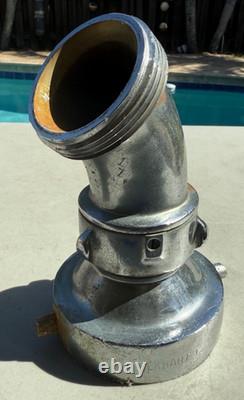 Two Elkhart Brass Fire Hose Connectors/Adapters/Couplers