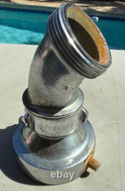 Two Elkhart Brass Fire Hose Connectors/Adapters/Couplers