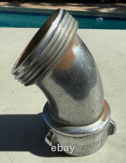 Two Elkhart Brass Fire Hose Connectors/Adapters/Couplers
