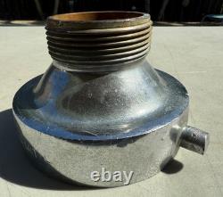 Two Elkhart Brass Fire Hose Connectors/Adapters/Couplers